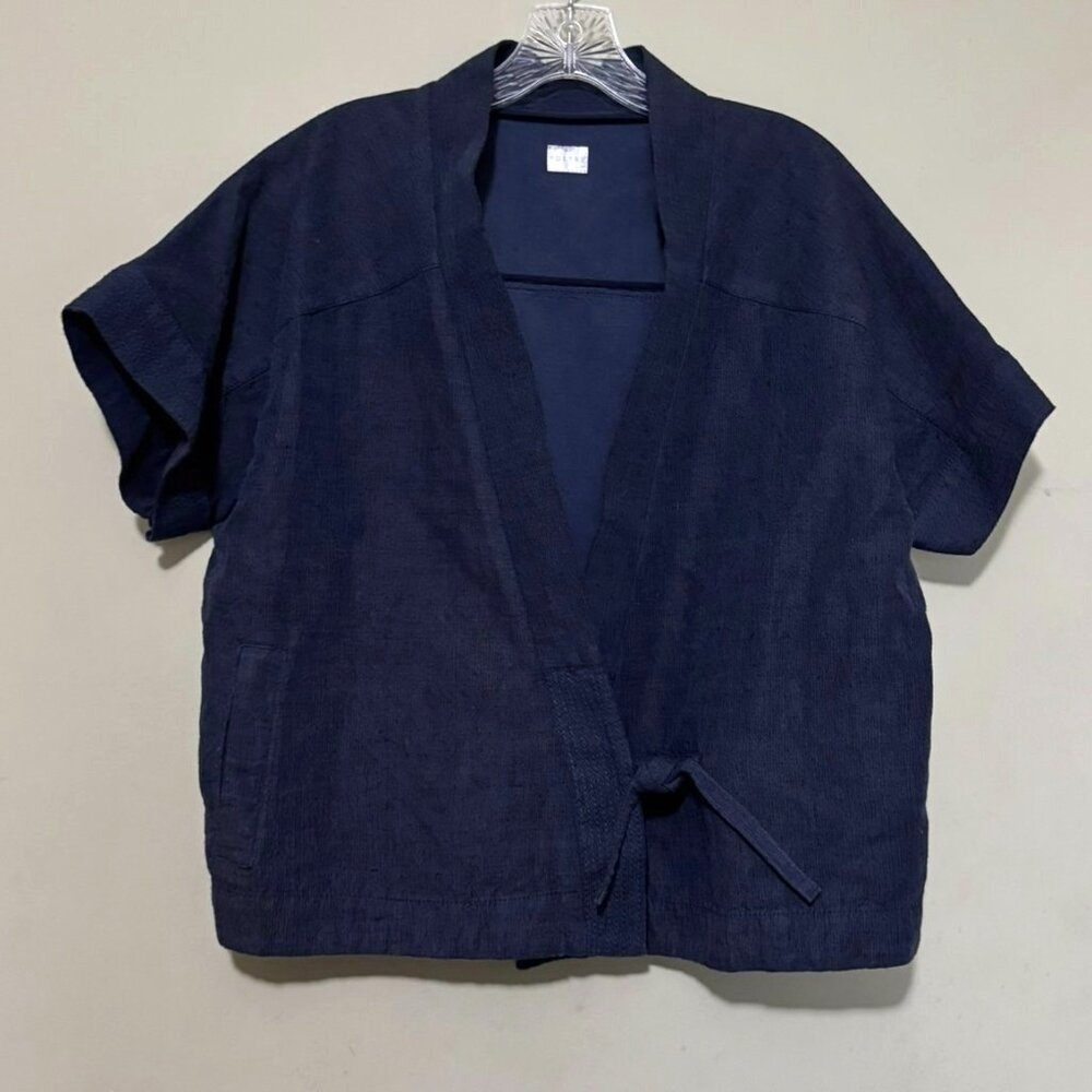 Poetry Navy Short Sleeve Kimono Jacket